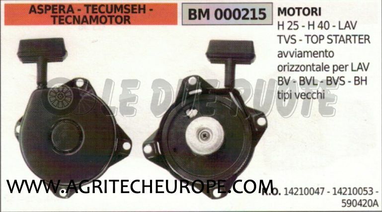 Kit Avviamento Tecumseh Aspera Tecnamotor BV BVS BH | Top Starter