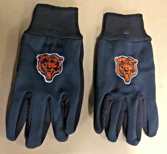 GLVWKNF11CB Chicago Bears Team Gloves, Cotton Jersey W/Knitwrist 1