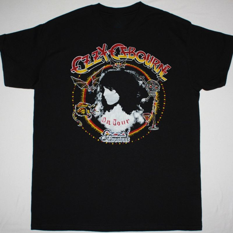 OZZY OSBOURNE ON TOUR T-Shirt Short Sleeve Cotton Black Men S to 5XL