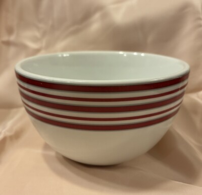 Red/grey striped bowl Basics by Konitz 16 oz 1212n