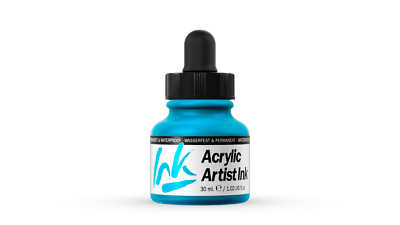 Vallejo Acrylic Artist Inks 60011 Türkis – 30 Ml Airbrush Tinte, Für Pinsel, Stifte, Textilien & Kalligraphie