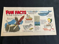 #18 Lot of 2 FUN FACTS WRIGLEY'S SPEARMINT CHEWING GUM Sunday Comics Ad 1968