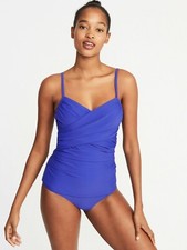 Old Navy Women's Wrap Front Tankini Top Size XS- Truest Violet- NWT