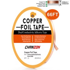 7/32" X 66FT Copper Foil Tape with Conductive Adhesive for Guitar EMI Shielding