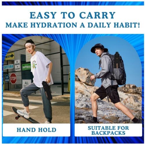 Water Bottle With Straw 1L BPA Free Leakproof School Office Cycling And Outdoor - Picture 3 of 10