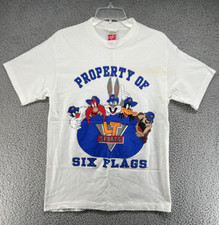 VTG 1992 Looney Tunes Six Flags Bugs Bunny Cartoon T-Shirt Made in USA M