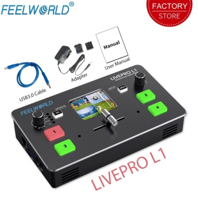Feelworld LIVEPRO L1 Multi-format Mini Video Switcher 4-HDMI Live Stream Video 