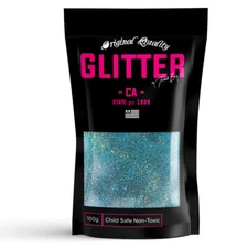 Aqua Holographic 100g 3.5oz Ultra Fine / Extra Fine Glitter Sparkle 1/128" .008"