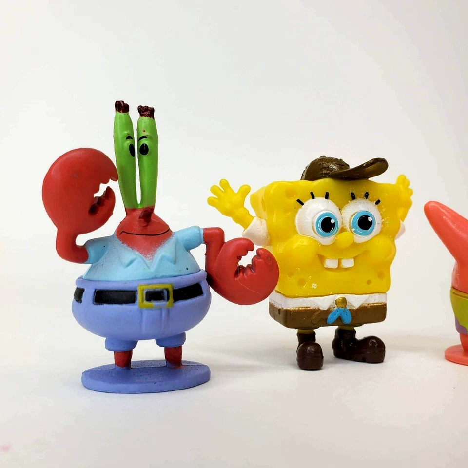 Bob Esponja y Amigos Cake Topper lote de 5 Patrick, Mr. Crabs, Sandy Cheeks Foto 3 de 4