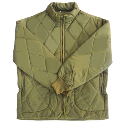 Mens Field Jacket Liners Warm Inner Quilted Khaki High Neck Jacket US XS-XL  