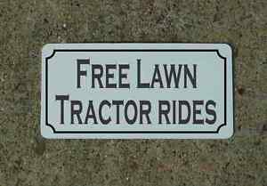 Lawnmower Garden Tractor Metal Sign 6x12" A361 WHEEL HORSE Test-ride a horse 