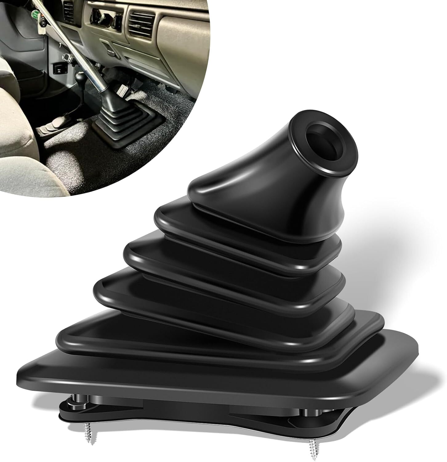 Manual Transmission Gear Shifter Knob Shift Boot For Ford Super Duty F81Z7277BB