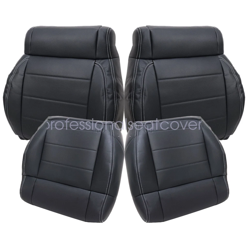 For 2008 2009 2010 2011 2012 Jeep Wrangler Driver & Passenger Leather Seat Cover Foto 4 de 4