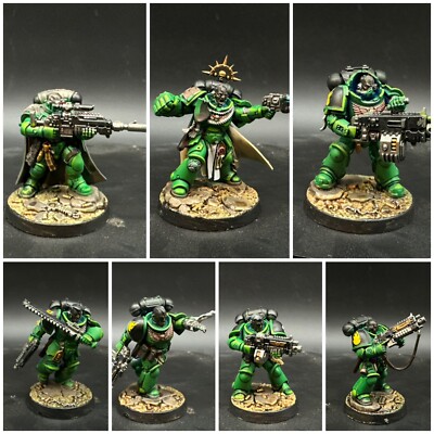 Warhammer 40k Space Marines Kill Team Salamander Pro Painted versandfertig