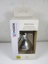 Moen Preston Collection Chrome Double Robe Towel Hook DN8403CH Brand New