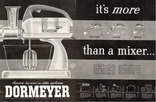 1952 vintage kitchen appliance AD DORMEYER Mixer Grinder Juicer 2 pgs 030819