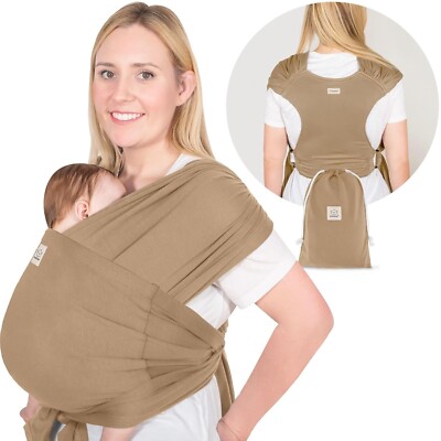 KeaBabies Baby Wraps Carrier, D-Lite Baby Wrap - (Warm Hearth)