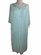 Shadowline Blue Nylon size medium nightgown and robe set