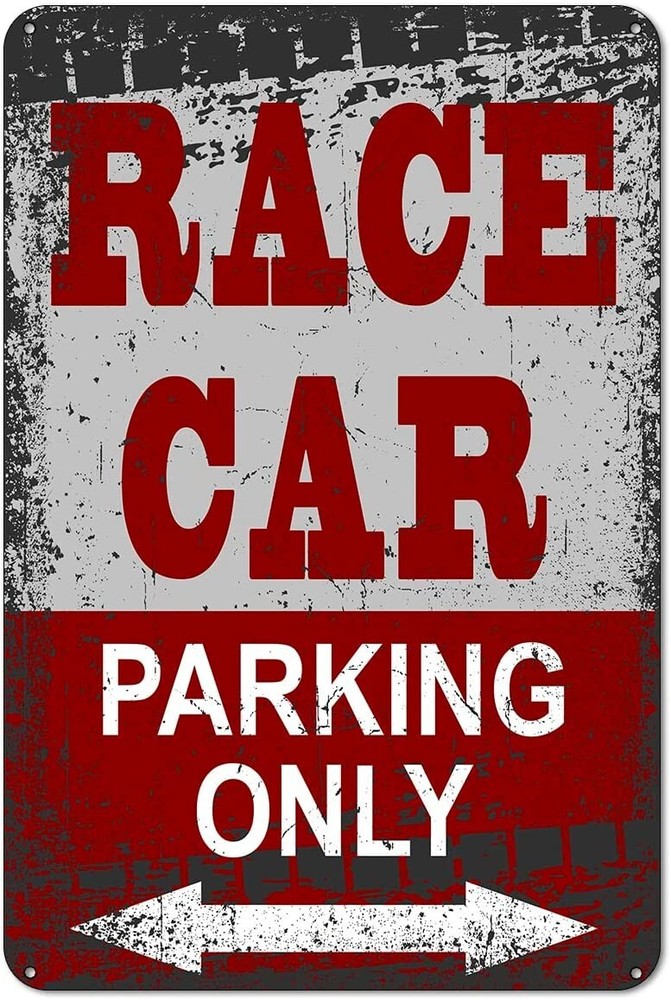 Race Car Room Decor for Boys, Gift Race Car Parking Only Wall Decor, 8x12