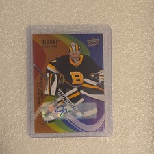 22-23 UD Allure - Color Flow Jeremy Swayman #SF-88 Full Rainbow Autographs 