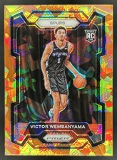 2023-24 Panini Prizm Victor Wembanyama Prizm Orange Ice Rookie RC #136 Spurs