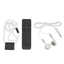 Black ABS Mini MP3 Player - 180mAh Battery - Portable MP3 Player