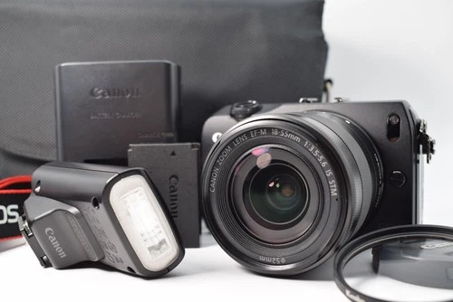 Canon EOS M 18.0MP Digital Camera EF-M 18-55mm f/3.5-5.6 IS STM [MINT] #1679-1