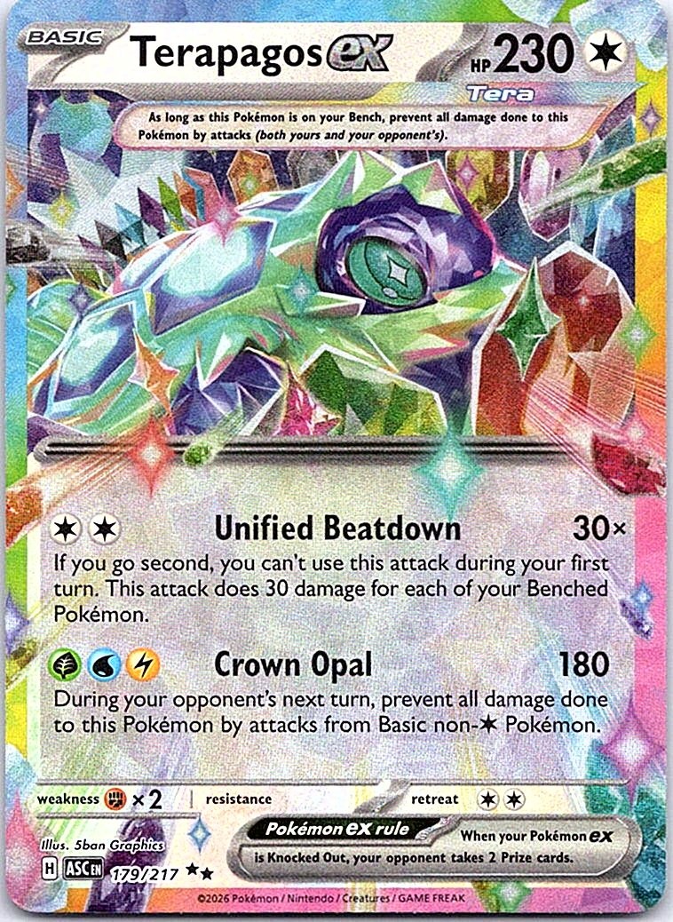 Terapagos ex Holo Double Rare ME: Ascended Heroes 179/217 NM