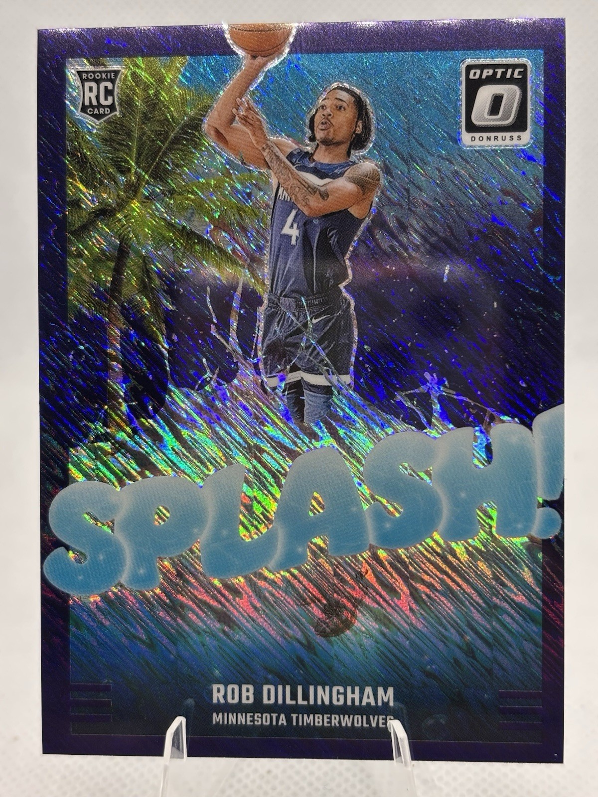 2024-25 Donruss Optic ROB DILLINGHAM Splash Purple Shimmer Prizm RC #8
