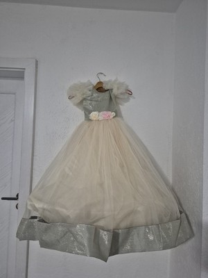Kinders Kleid - Weiß/Beige - Sehr Gut - LeiderZu Klein