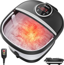 Collapsible Foot Spa Bath with Heat,Foot Massager with Two Side Supports,Leakage