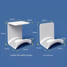 Game Earphone Bracket Under-desk Anti-slip Silicone Pad Arc-shaped Design