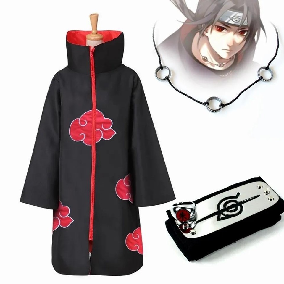 Capa de Anime Disfraz Cosplay Uchiha Itachi Akatsuki Juegos con disfraces Verano Halloween
