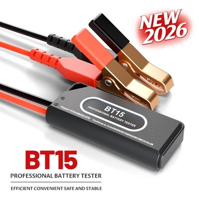 BT15 Car Battery and Alternator Tester with 6 LED Indicators fit Easy Diagnosis