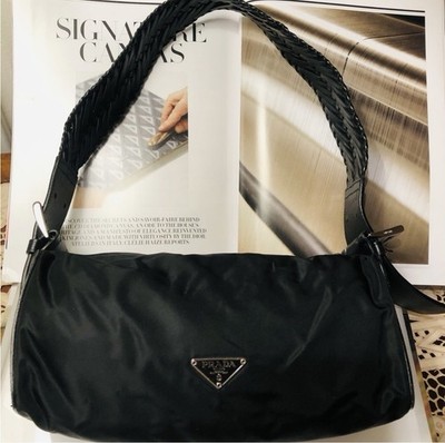 PRADA Semitracolla Black Nylon Shoulder Bag