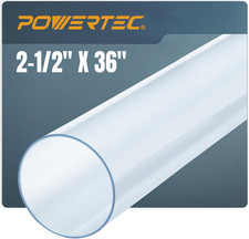 Clear PVC Pipe 2-1/2" X 36" Long, 1PK Rigid Plastic Tubing, round Tube Compatibl