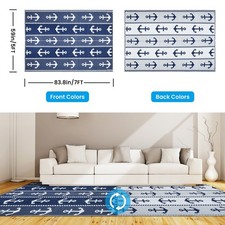 SUNRAY OUTDOOR RUG 7X5 PLASTIC REVERSIBLE OUTDOOR RUG PATIO RV BEACH PICNIC DECK