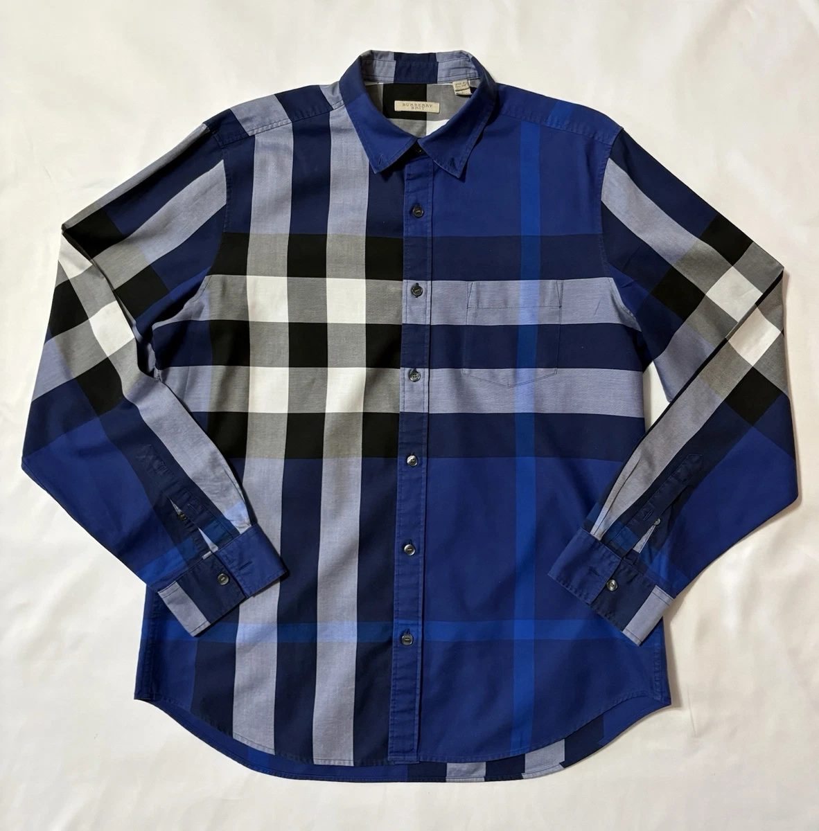 Burberry Blue Casual Button-Down Shirts for Men for sale | eBay