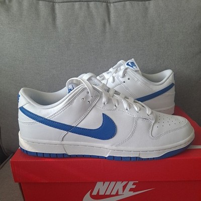 Nike Dunk Low White/Hyper Royal  Size 10  NEW  DV0831-104
