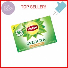 Lipton Decaffeinated Green Tea Bags, Unsweetened Teabags for Decaf Hot Tea or De