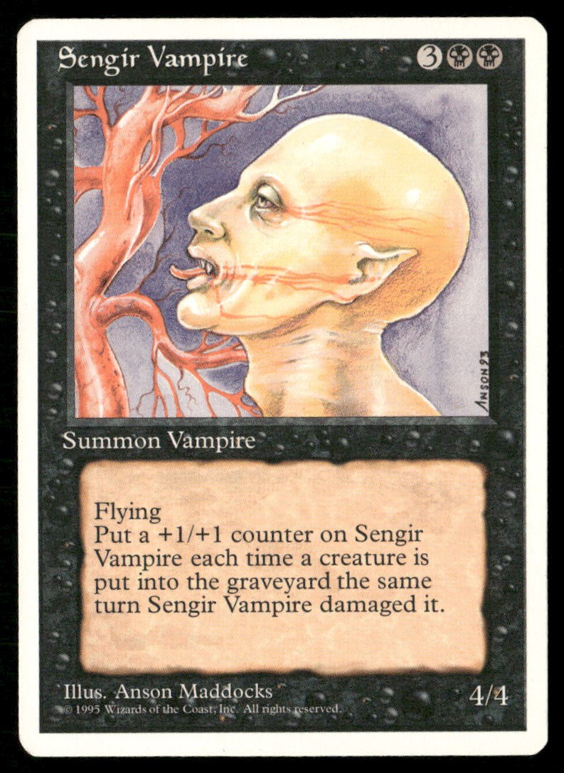 Sengir Vampire Uncommon Fourth Edition Magic: The Gathering Lightly Played