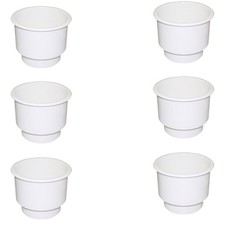 6 Pcs White Boat Plastic Cup Drink Can Holder Boat Marine Rv Pontoon Universal 6 Pcs White Boat Plastic Cup Drink Can Holder Boat Marine Rv Pontoon Universal