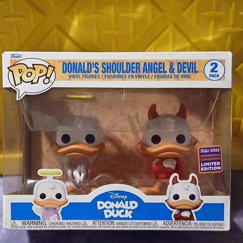 Funko Pop! Disney Donald Duck Angel & Devil Wondrous Convention Exclusive 2-Pack