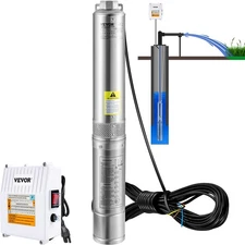 New✅Deep Well Submersible Pump，1.5HP 115V/60Hz，37gpm 276ft Head，w/33ft Cord & Ex