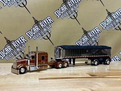 DCP 1/64 Kenworth W900 With Mac Spread Axle Coal Dump semi  Truck Farm Toy