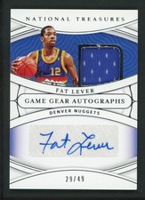 2021-22 FAT LEVER 29/49 AUTO JERSEY PANINI NATIONAL TREASURES GAME GEAR (read)