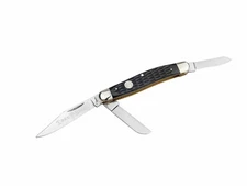 Boker Stockman Folding Knife, Jigged Black Bone Handles 110856
