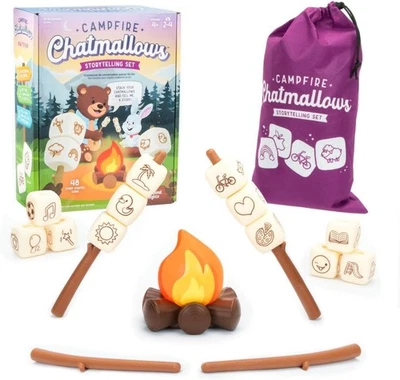 LEARNING RESOURCES Lagerfeuer Chatmallows Geschichte erzählen Aktivität Set Gespräch Aufforderungen ab 4 Jahren