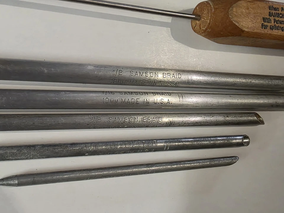 Kit de empalme de cuerda Sansón vintage EE. UU. 5 puños de aluminio, empujador, instrucciones vela Foto 4 de 4