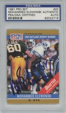 Mohammad Elewonibi 1990 Pro Set #20 SIGNED with PSA/DNA slab - VERY NICE!